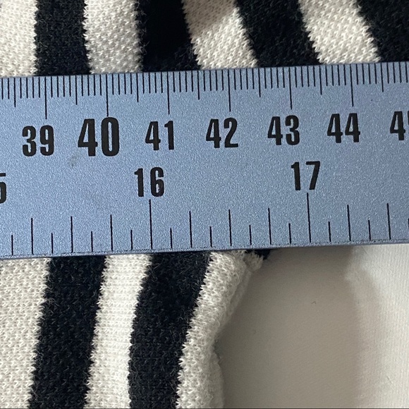 Kenneth Cole Dress Stripes Hidden Pockets Black Small - Picture 8 of 12